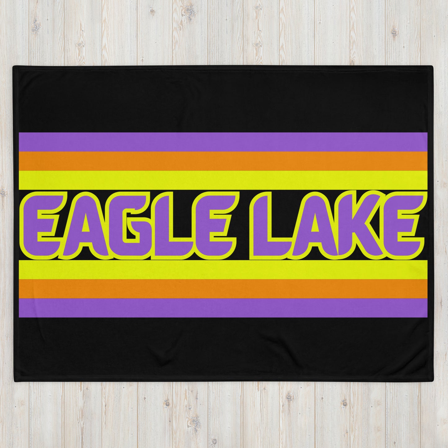 Eagle Lake Ontario - Stripes - Campfire Blanket - Throw Blanket