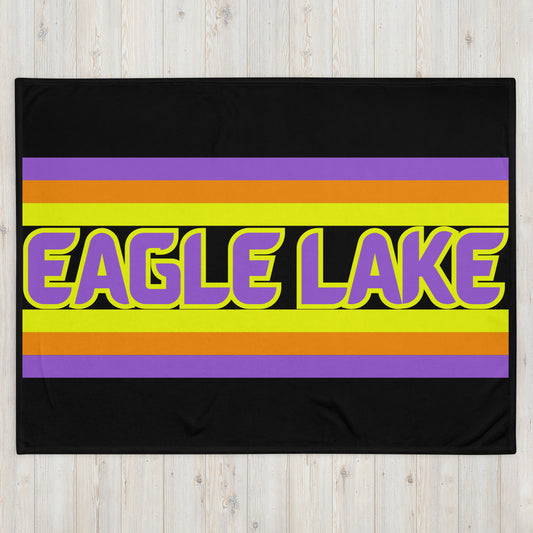 Eagle Lake Ontario - Stripes - Campfire Blanket - Throw Blanket