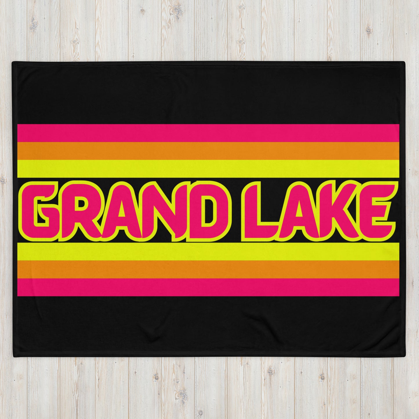 Grand Lake Ontario - Stripes - Campfire Blanket - Throw Blanket