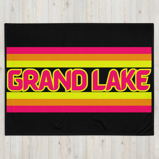 Grand Lake Ontario - Stripes - Campfire Blanket - Throw Blanket