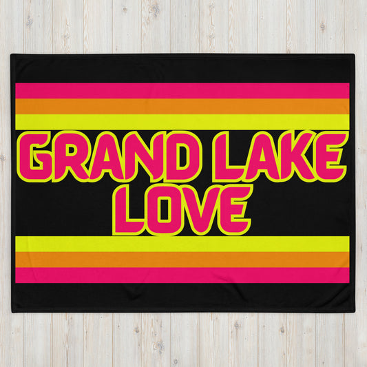 Grand Lake Love - Stripes - Campfire Blanket - Throw Blanket