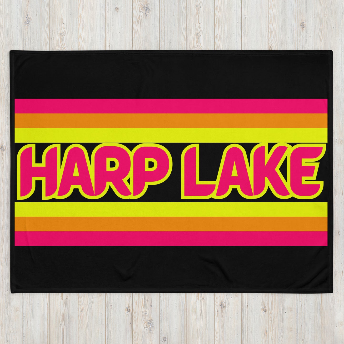 Harp Lake Ontario - Stripes - Campfire Blanket - Throw Blanket