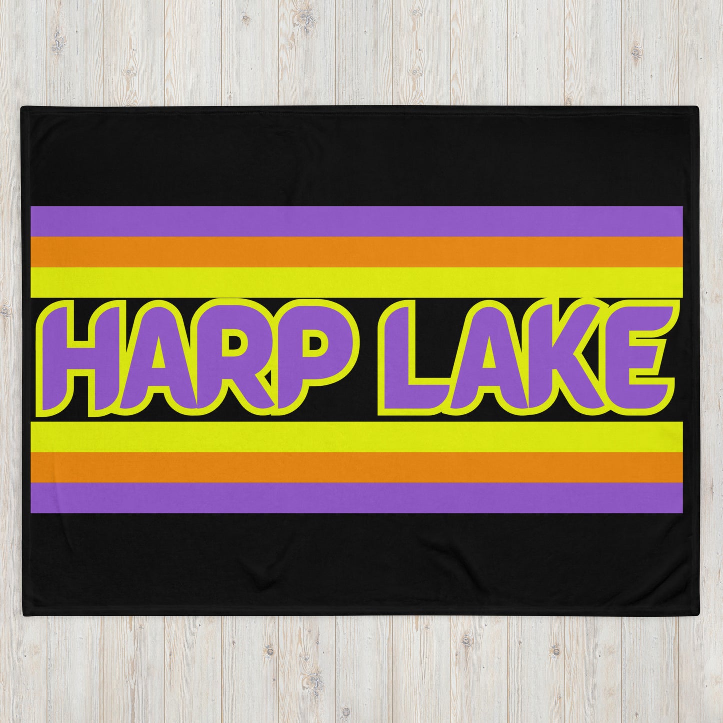 Harp Lake Ontario - Stripes - Campfire Blanket - Throw Blanket