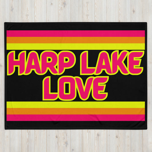 Harp Lake Love - Stripes -  Campfire Blanket - Throw Blanket