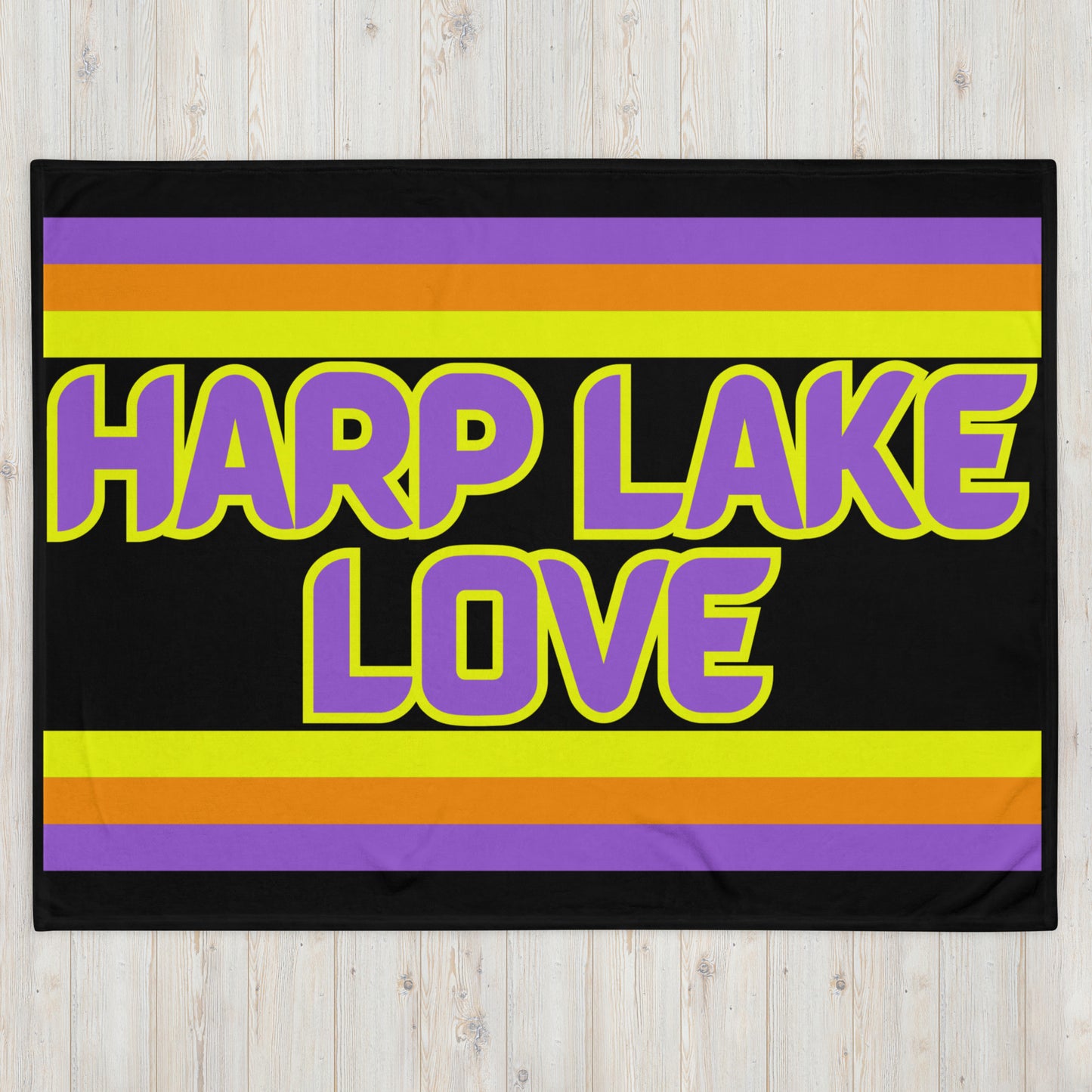Harp Lake Love - Stripes - Campfire Blanket - Throw Blanket