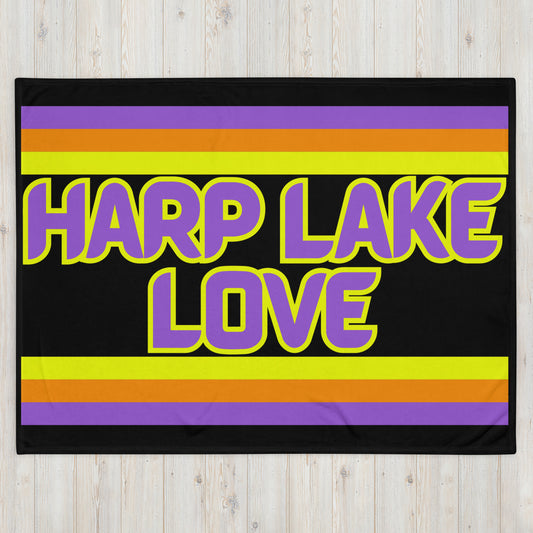Harp Lake Love - Stripes - Campfire Blanket - Throw Blanket