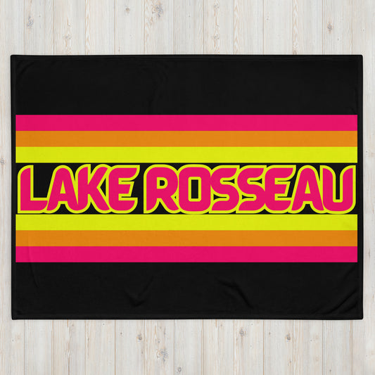 Lake Rosseau - Stripes - Campfire Blanket - Throw Blanket