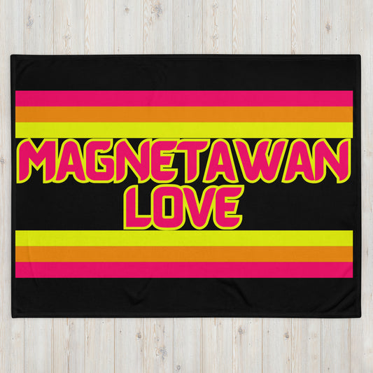 Magnetawan Love - Stripes - Campfire Blanket - Throw Blanket
