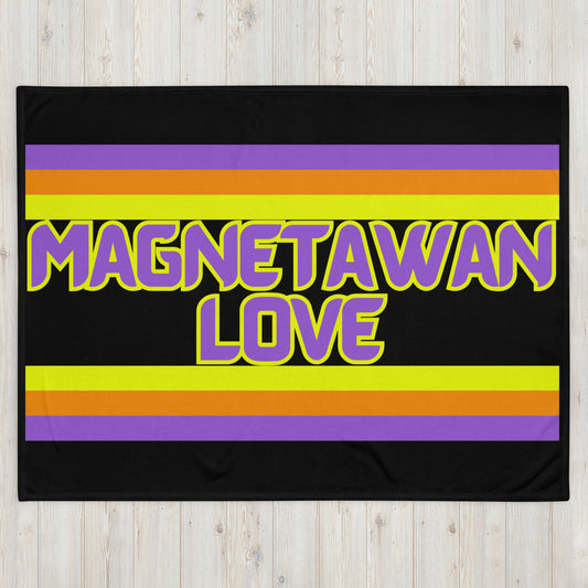 Magnetawan Love - Stripes - Campfire Blanket - Throw Blanket