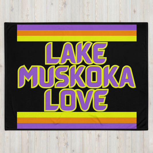 Lake Muskoka Love - Stripes - Campfire Blanket - Throw Blanket