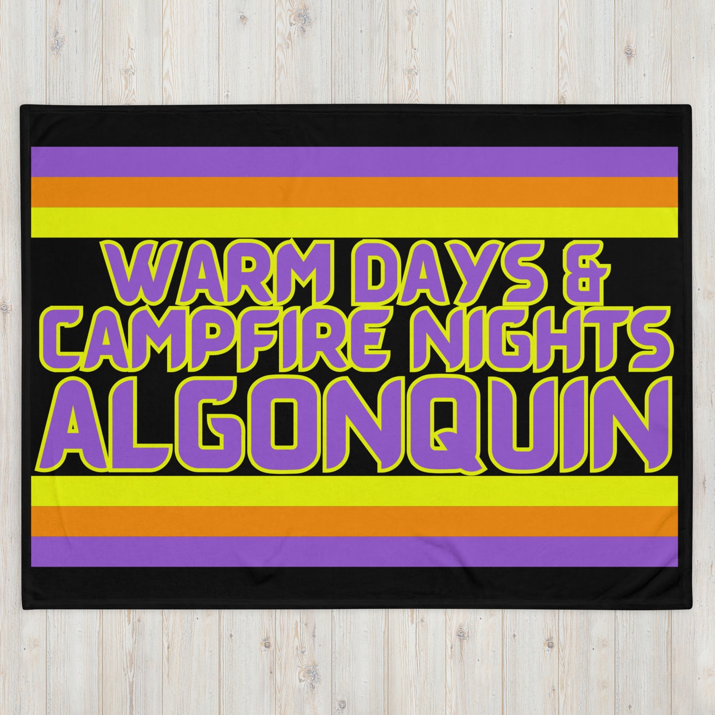 Algonquin - Warm Days & Campfire Nights - Stripes - Campfire Blanket - Throw Blanket
