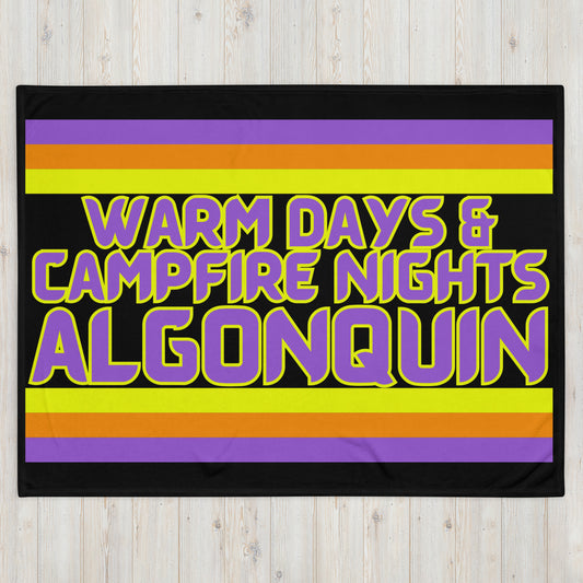 Algonquin - Warm Days & Campfire Nights - Stripes - Campfire Blanket - Throw Blanket