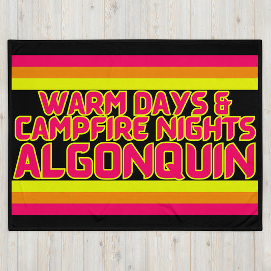 Algonquin - Warm Days & Campfire Nights - Stripes - Campfire Blanket - Throw Blanket