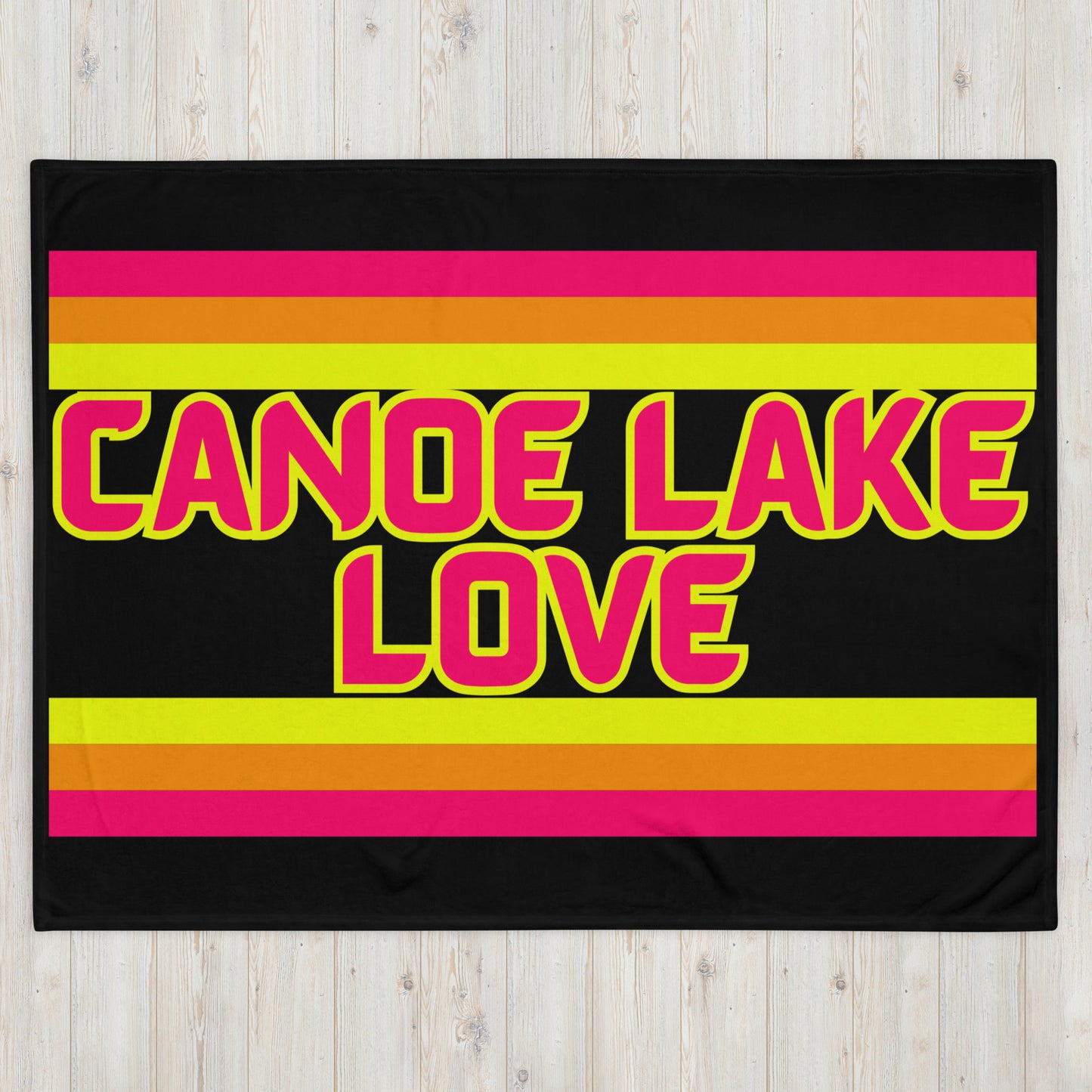 Canoe Lake Love - Stripes - Campfire Blanket - Throw Blanket