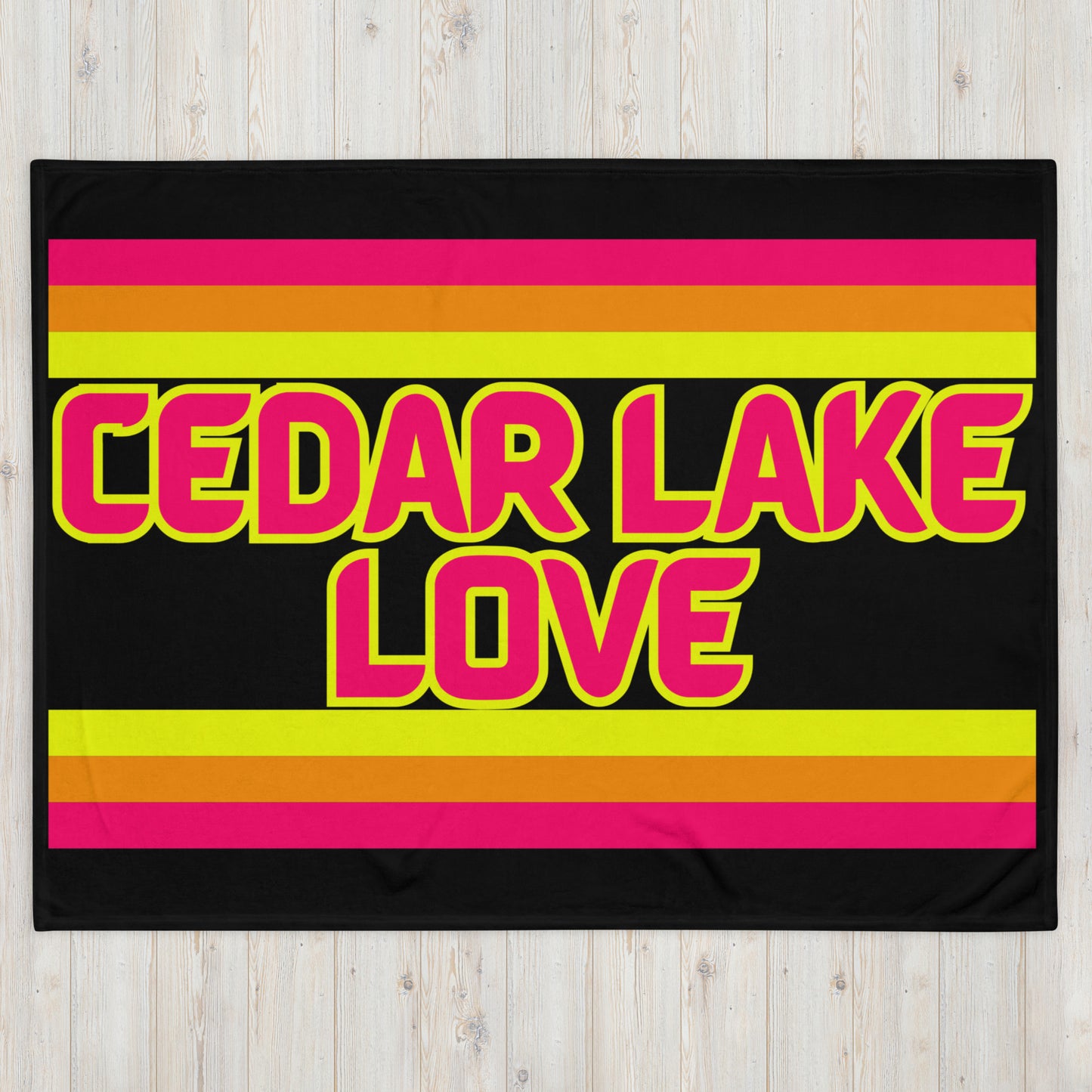 Cedar Lake Love - Stripes - Campfire Blanket - Throw Blanket