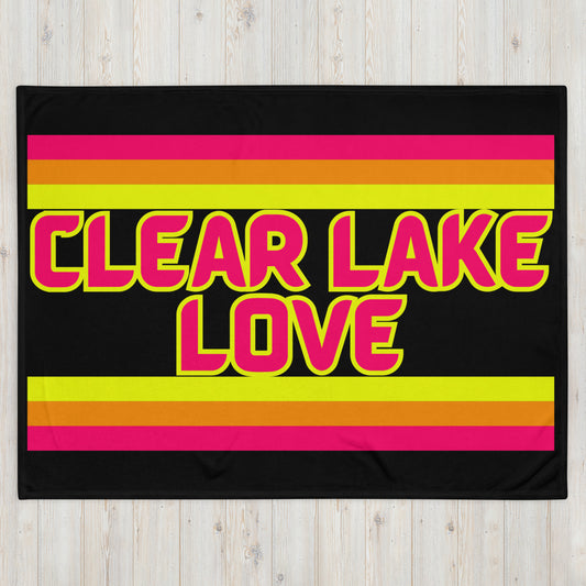 Clear Lake Love - Stripes - Campfire Blanket - Throw Blanket