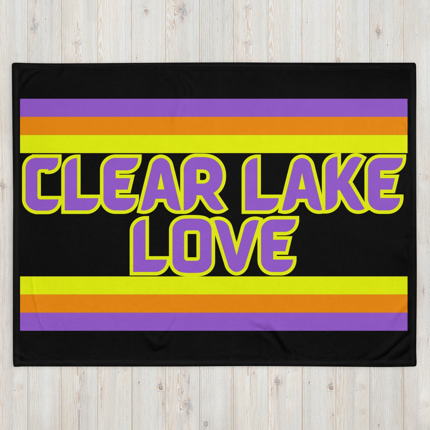 Clear Lake Love - Stripes - Campfire Blanket - Throw Blanket