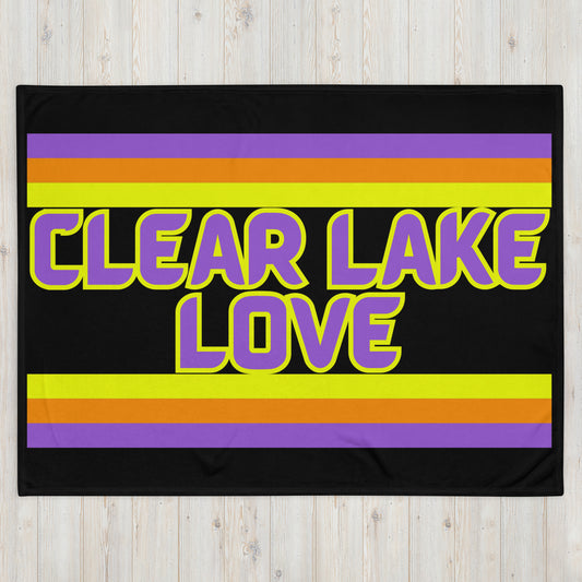 Clear Lake Love - Stripes - Campfire Blanket - Throw Blanket