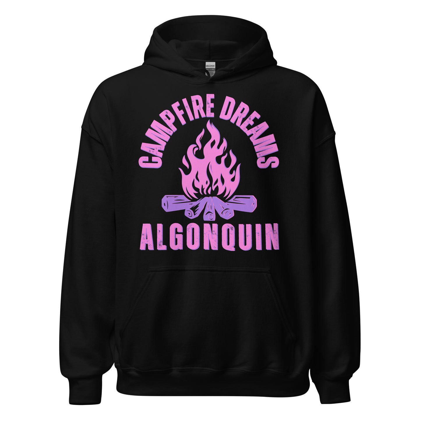 Algonquin Park - Campfire Dreams - Purple & Pink Graphics - Quality Unisex Hoodie