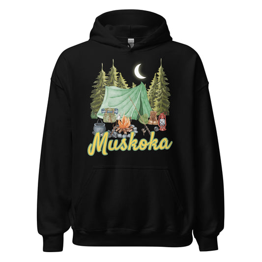 Muskoka Painted Camping Scene - Unisex Hoodie
