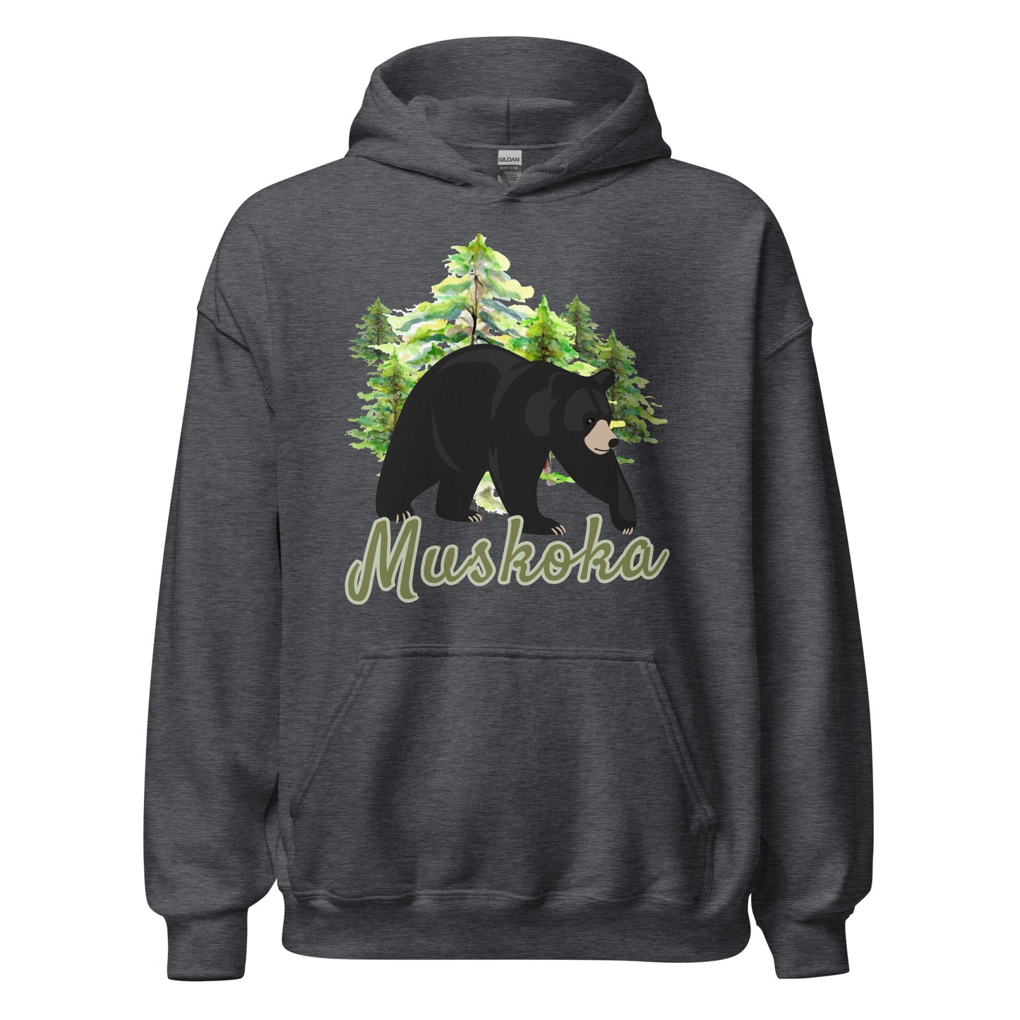 Muskoka Painted Bear Scene - Unisex Hoodie