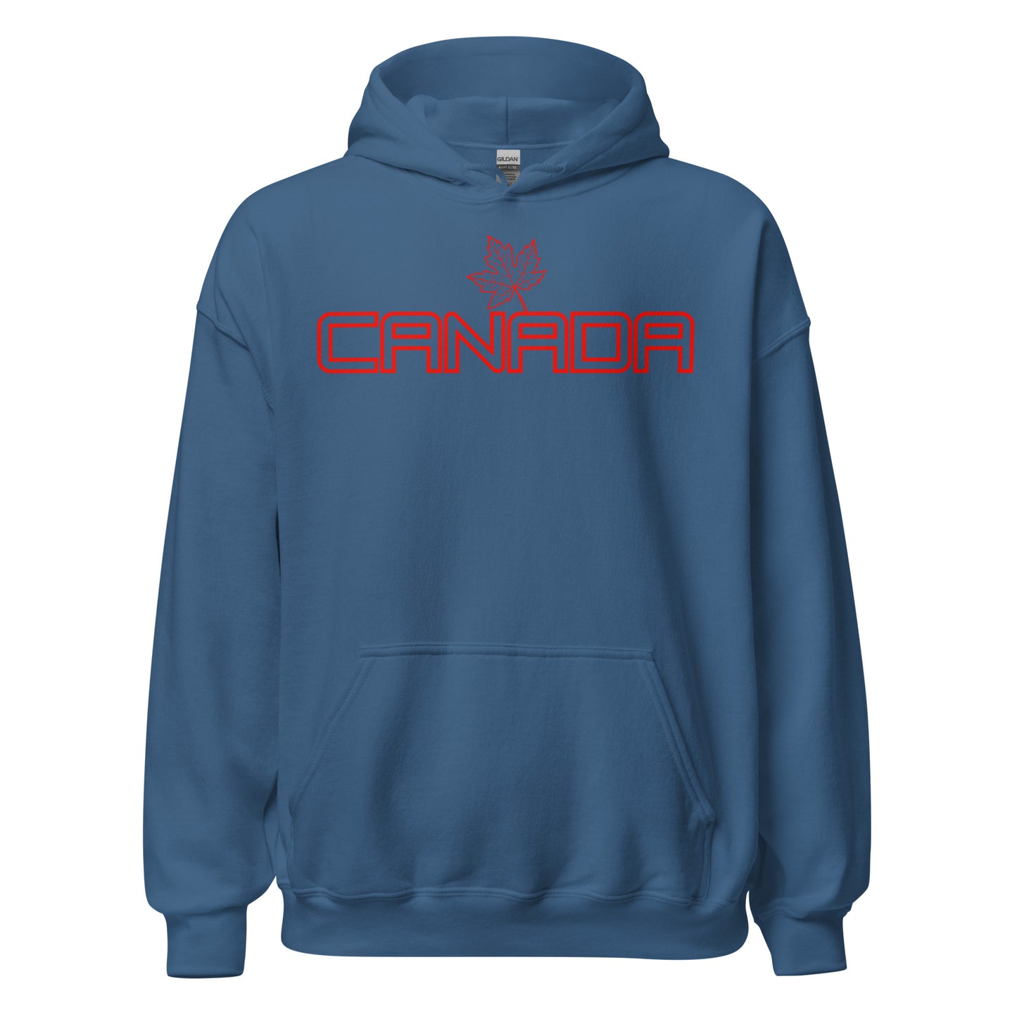 Canada - Bright Red Design with Maple Leaf - Quality Unisex Hoodie