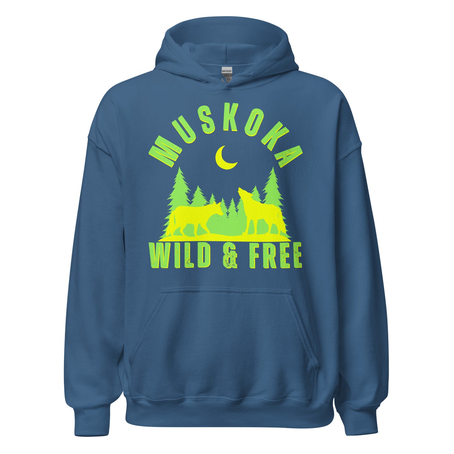 Muskoka Wild & Free Wolves - Unisex Hoodie