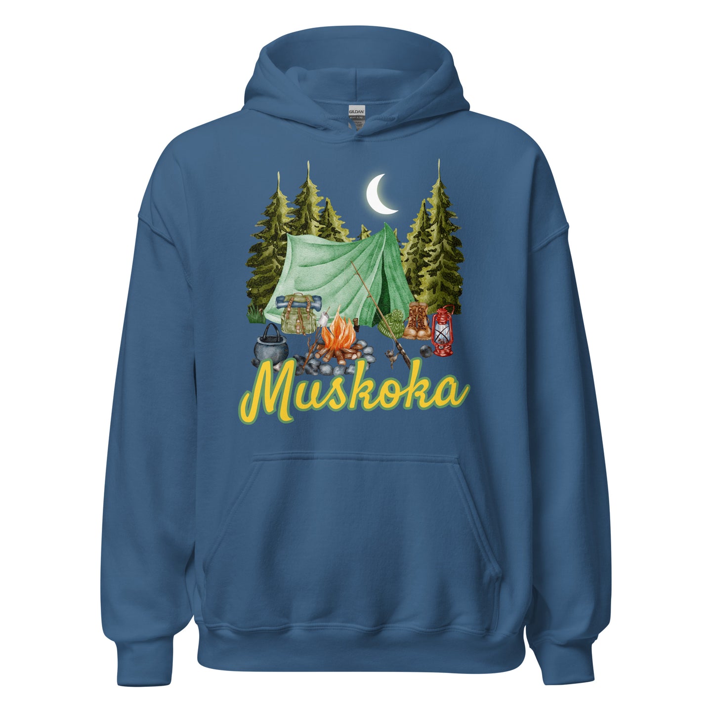 Muskoka Painted Camping Scene - Unisex Hoodie