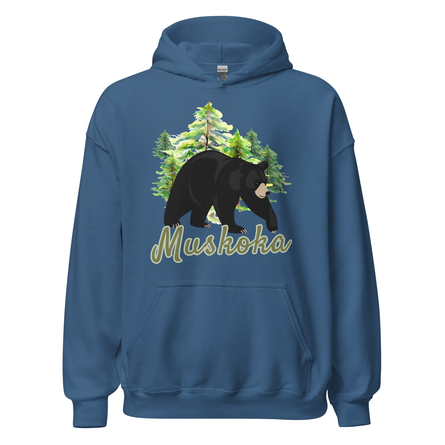 Muskoka Painted Bear Scene - Unisex Hoodie