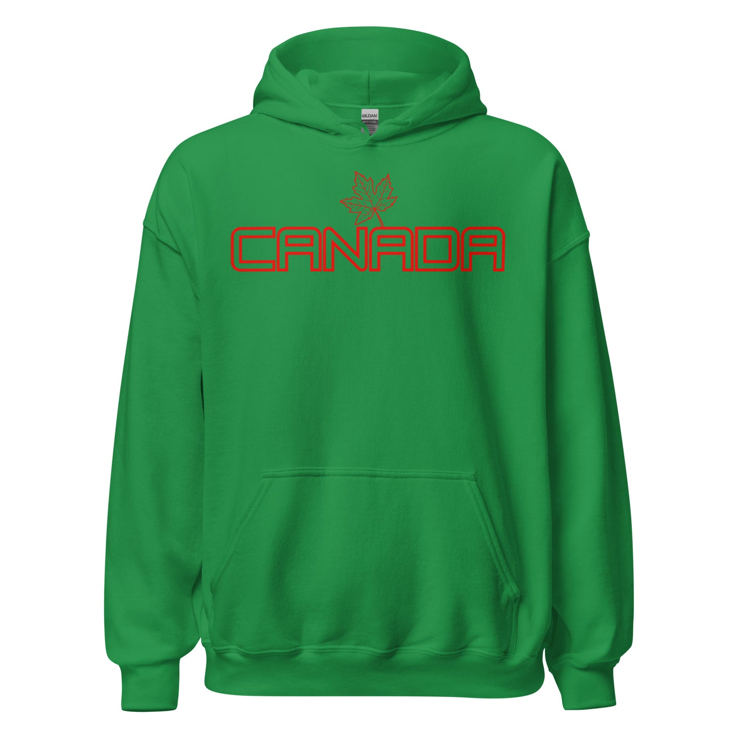 Canada - Bright Red Design with Maple Leaf - Quality Unisex Hoodie