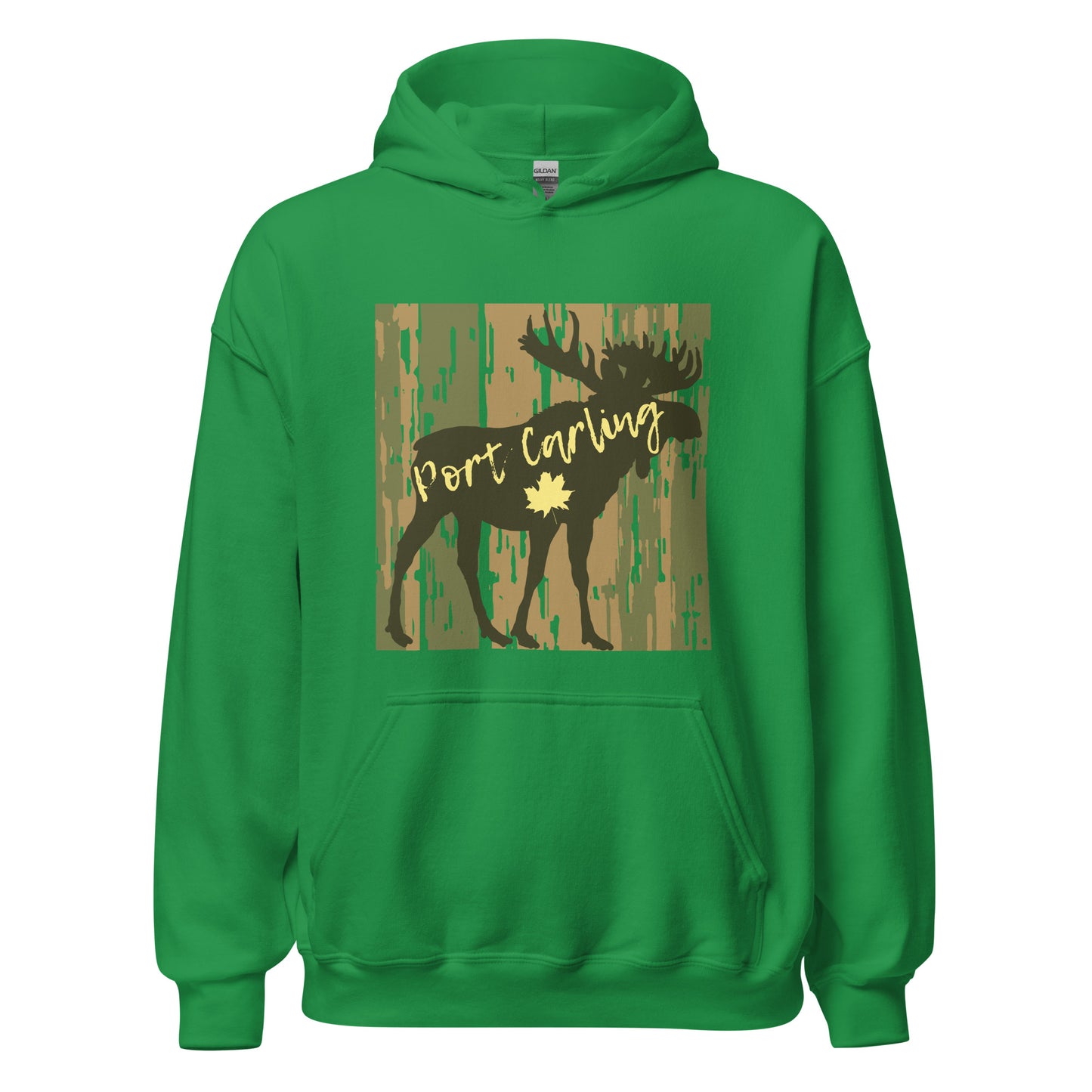 Port Carling Ontario - Painted Moose Scene - Unisex Hoodie
