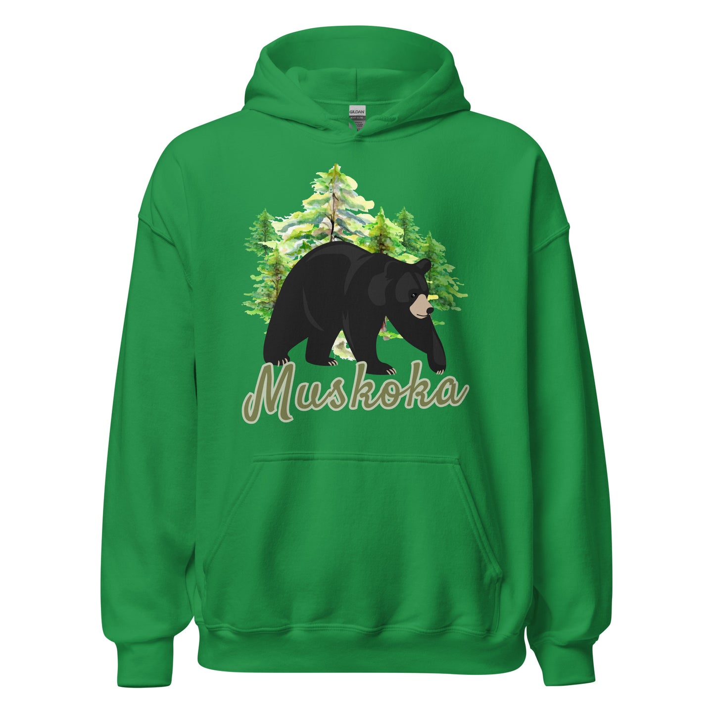 Muskoka Painted Bear Scene - Unisex Hoodie