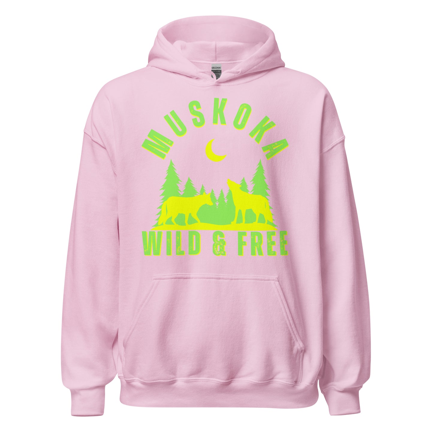 Muskoka Wild & Free Wolves - Unisex Hoodie