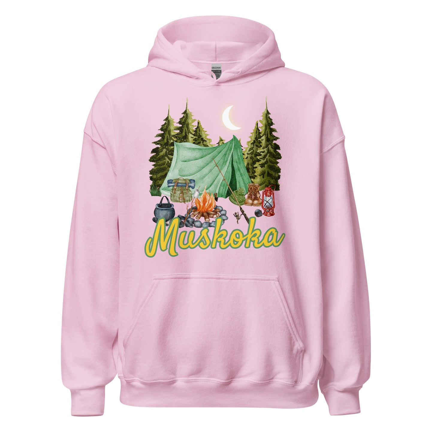 Muskoka Painted Camping Scene - Unisex Hoodie