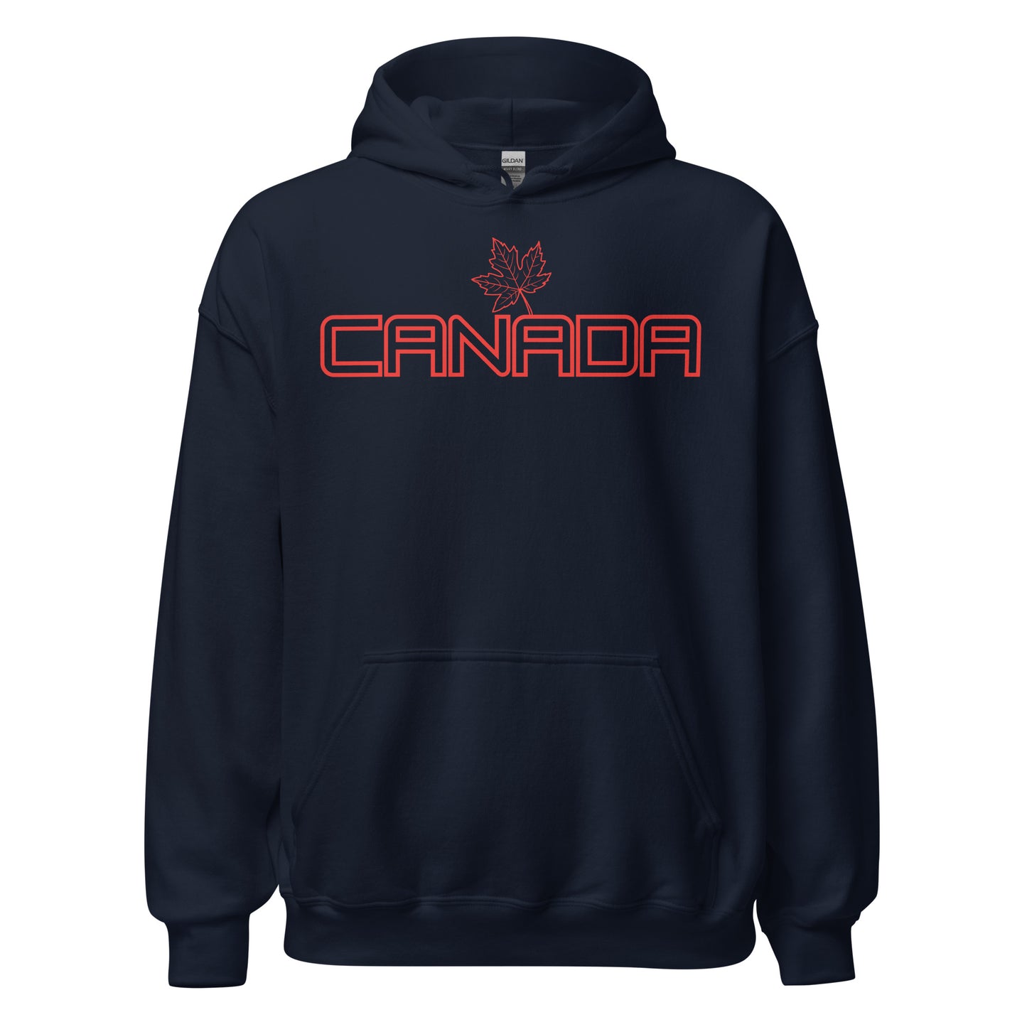 Canada - Bright Red Design with Maple Leaf - Quality Unisex Hoodie