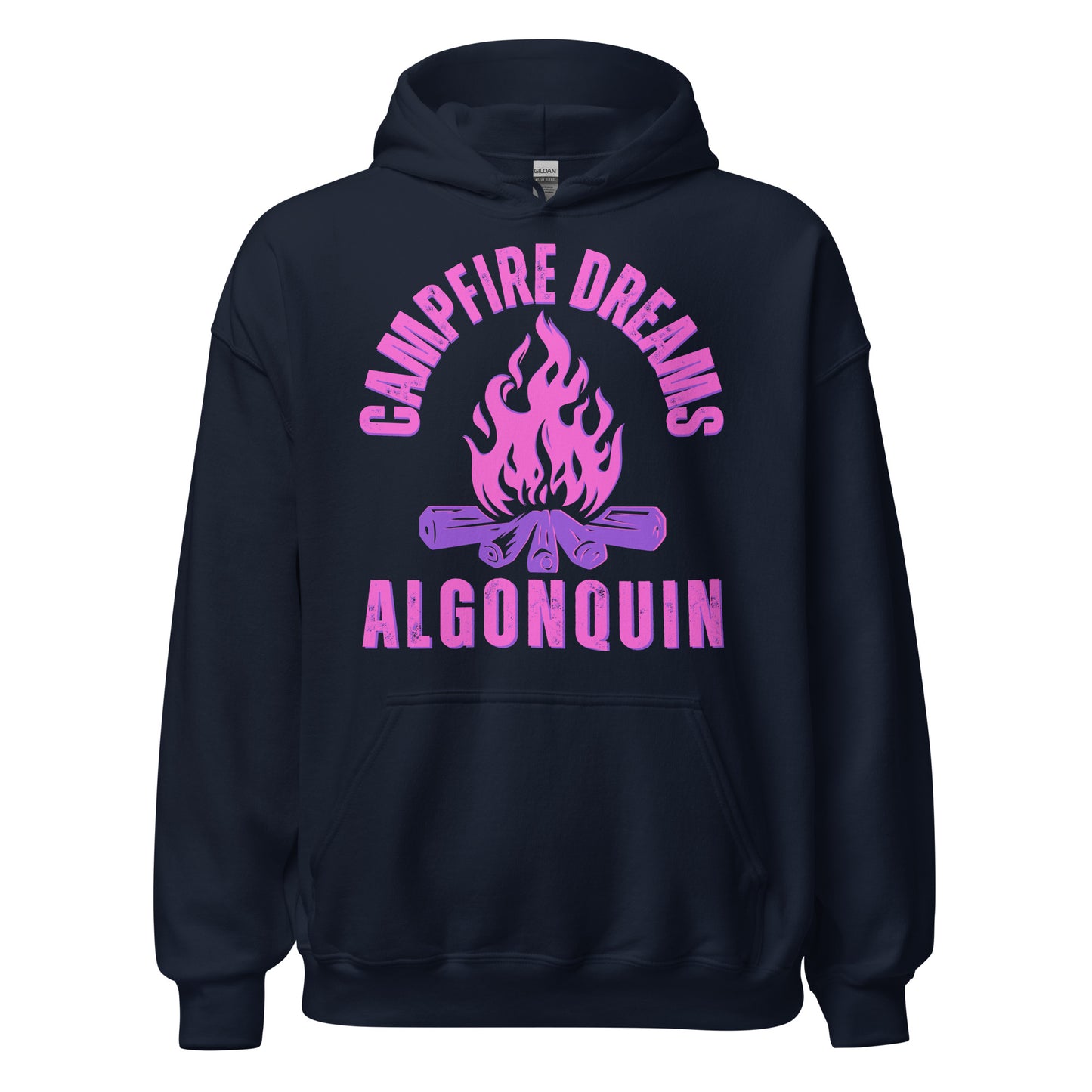 Algonquin Park - Campfire Dreams - Purple & Pink Graphics - Quality Unisex Hoodie