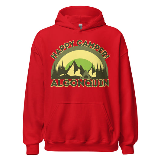 Algonquin Park - Happy Camper - Camo Colors - Quality Unisex Hoodie