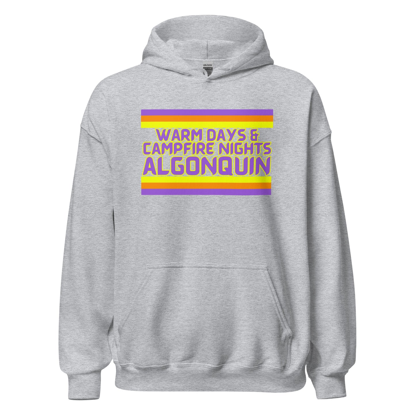 Warm Days & Campfire Nights Algonquin - Stripes - Unisex Hoodie