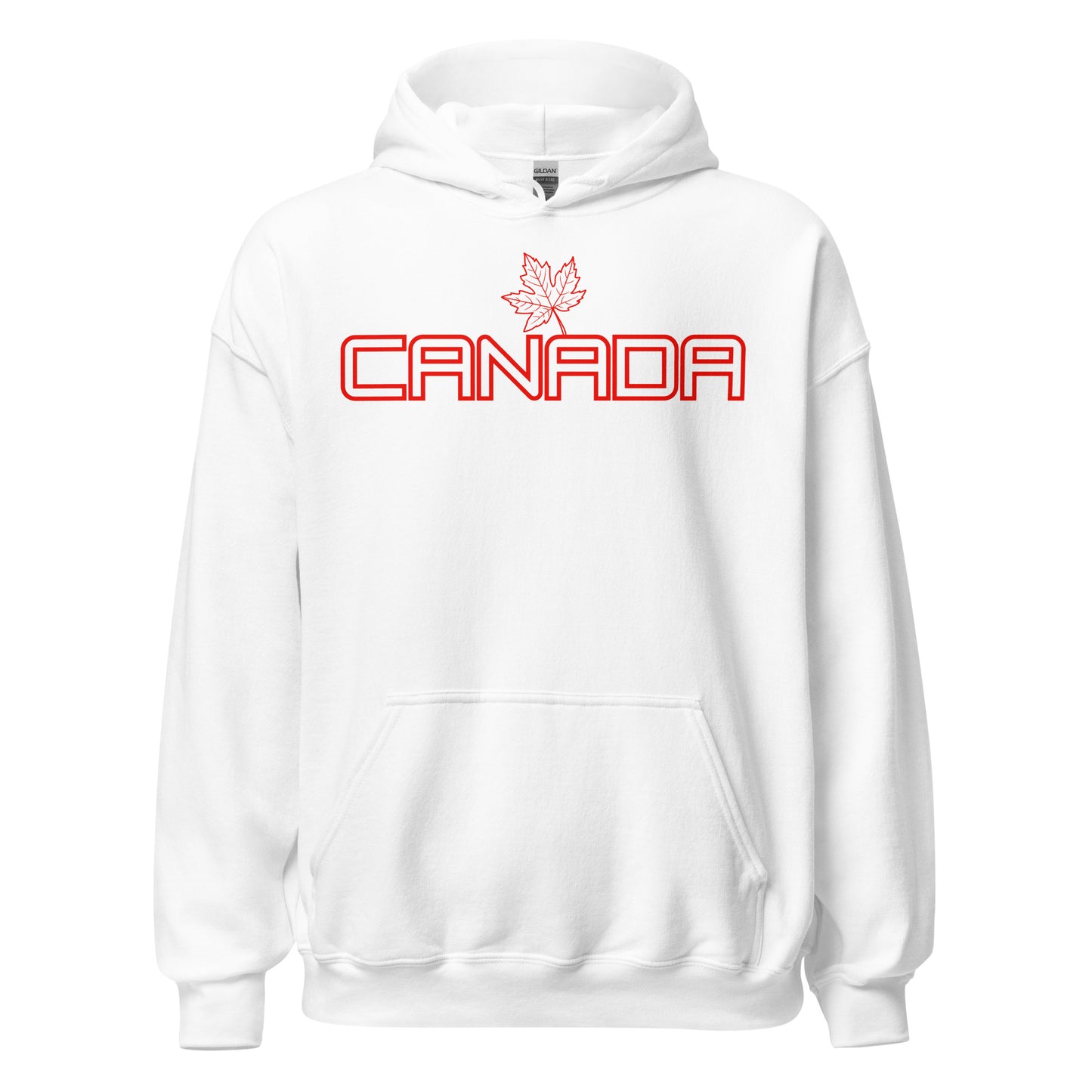 Canada - Bright Red Design with Maple Leaf - Quality Unisex Hoodie