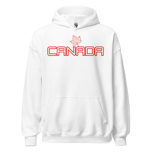 Canada - Bright Red Design with Maple Leaf - Quality Unisex Hoodie