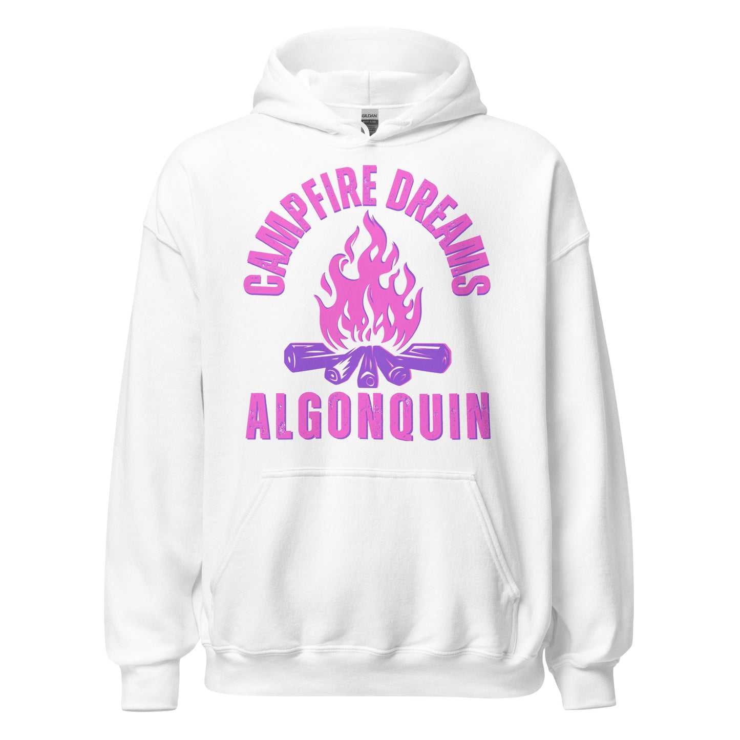 Algonquin Park - Campfire Dreams - Purple & Pink Graphics - Quality Unisex Hoodie