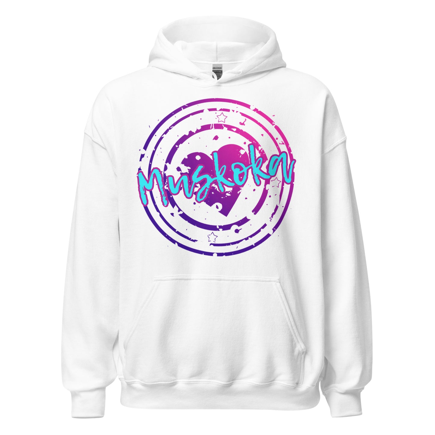 Muskoka Ontario Heart Stamp - Unisex Hoodie