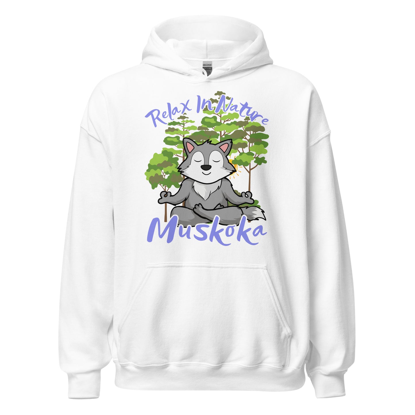 Relax in Nature Muskoka Wolf - Unisex Hoodie