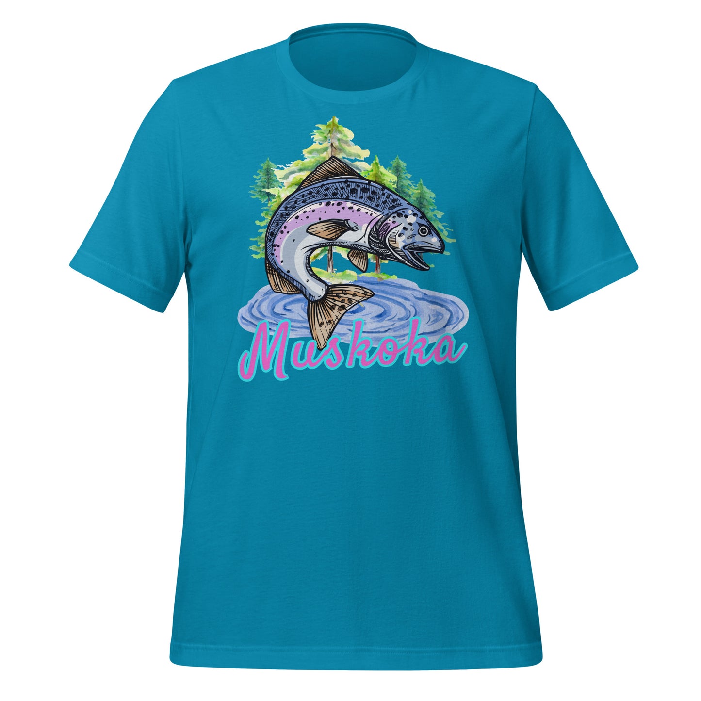 Muskoka Painted Trout Scene - Unisex t-shirt