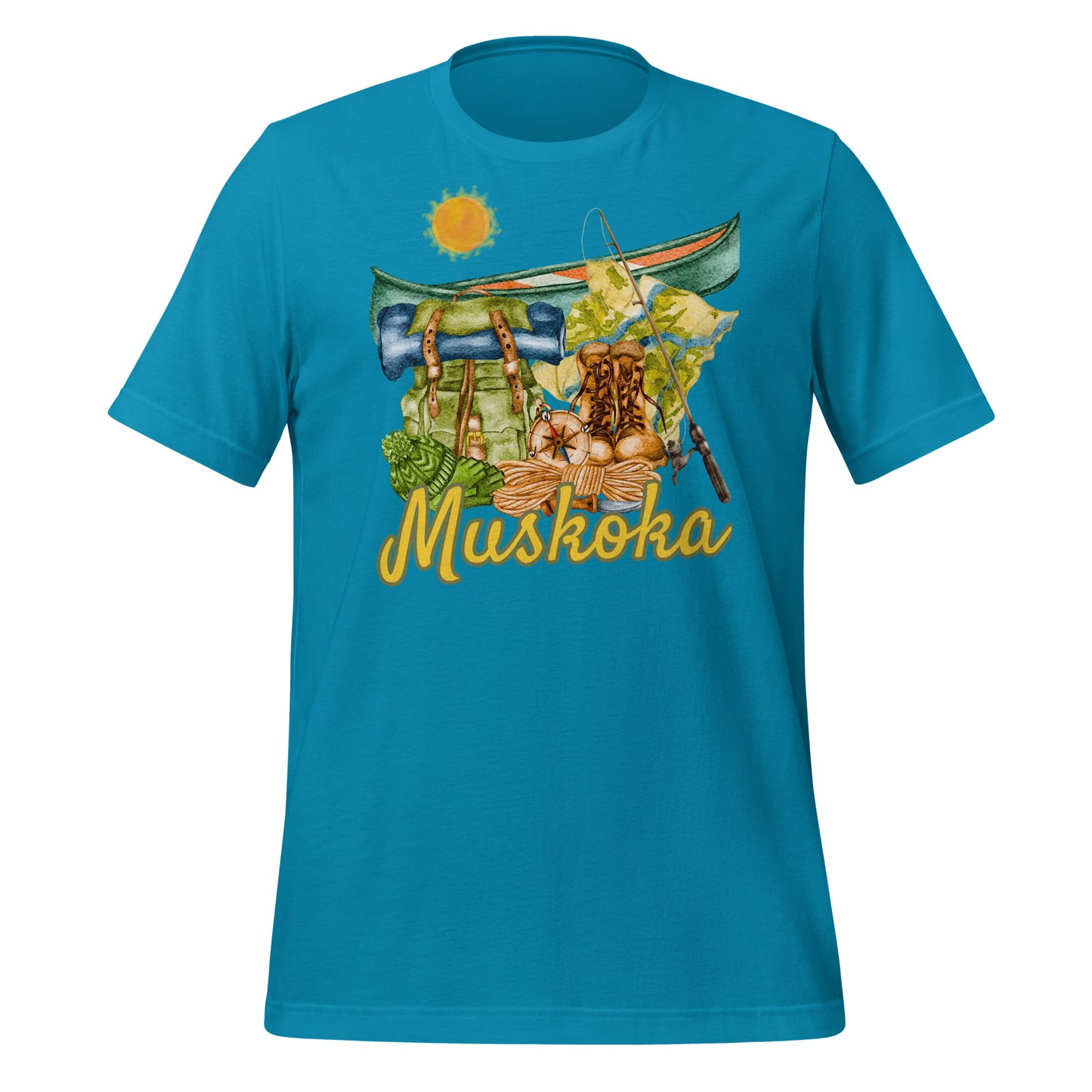 Muskoka Painted Canoe Scene - Unisex t-shirt