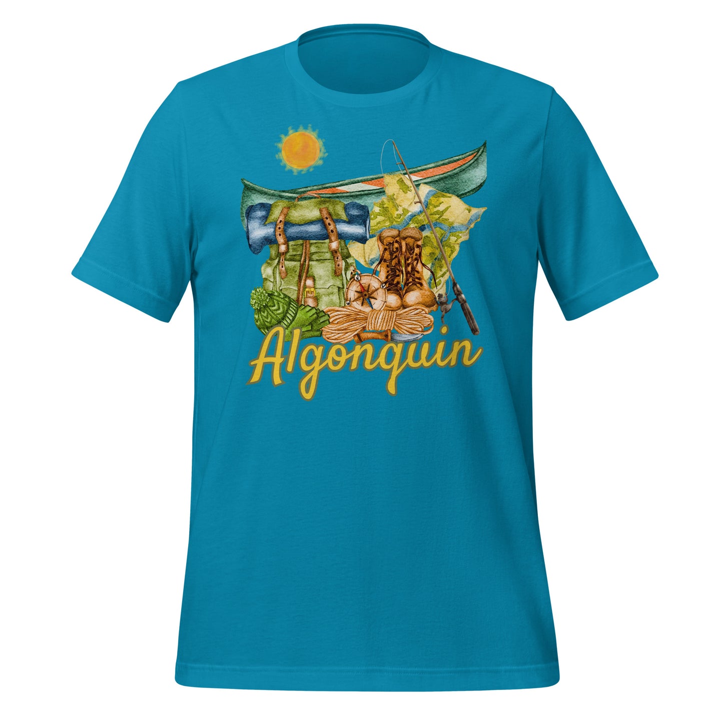 Algonquin Painted Canoe Scene - Unisex t-shirt