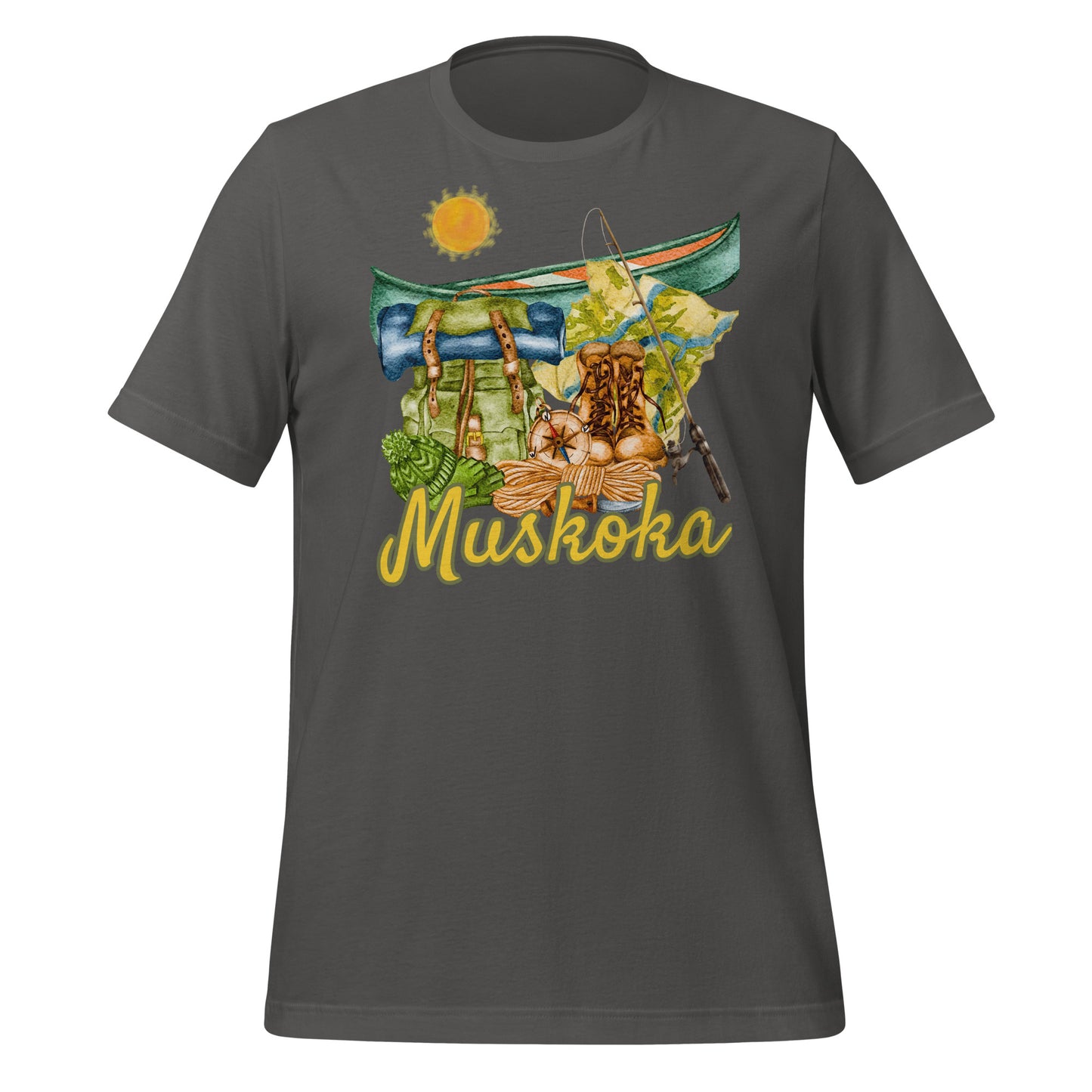 Muskoka Painted Canoe Scene - Unisex t-shirt