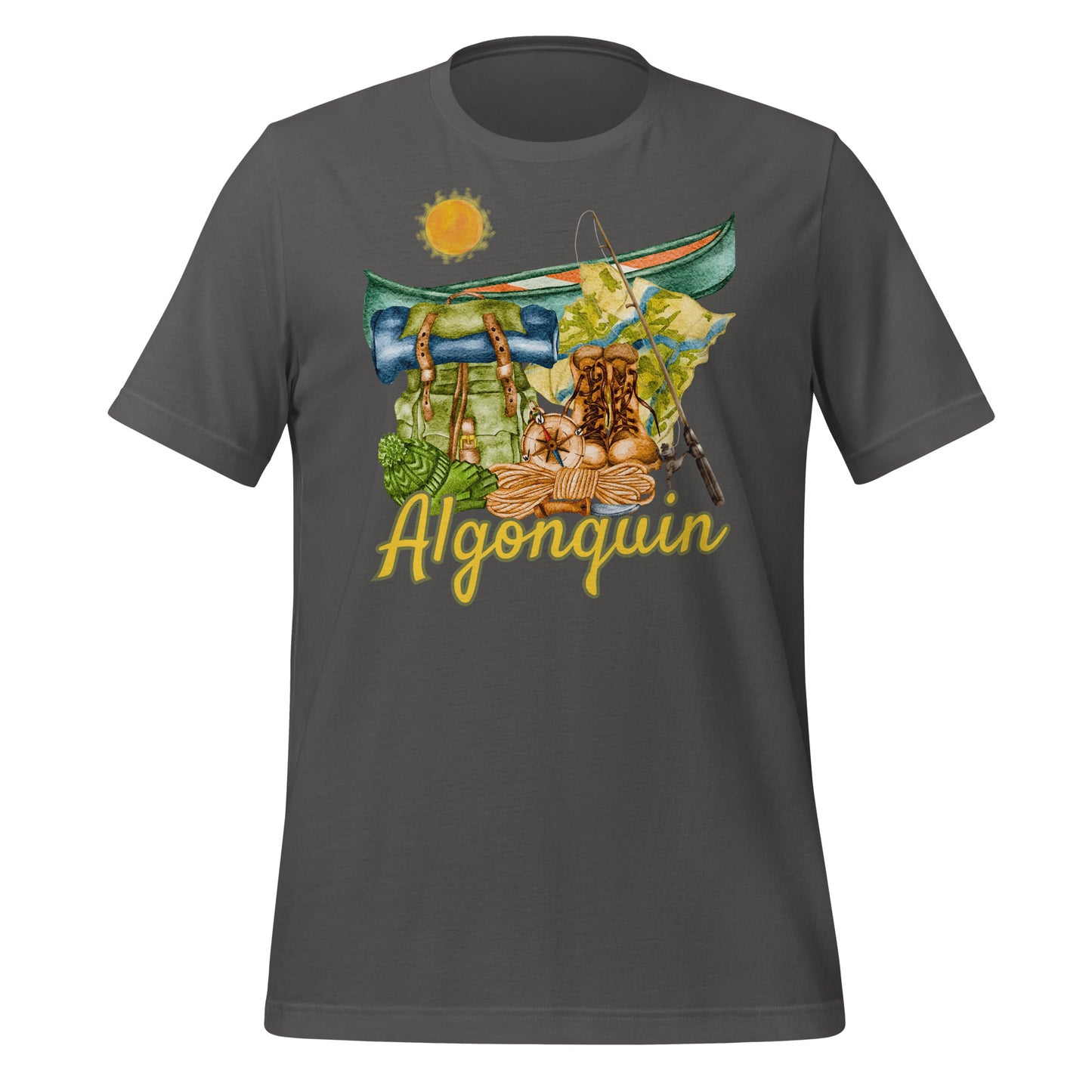 Algonquin Painted Canoe Scene - Unisex t-shirt