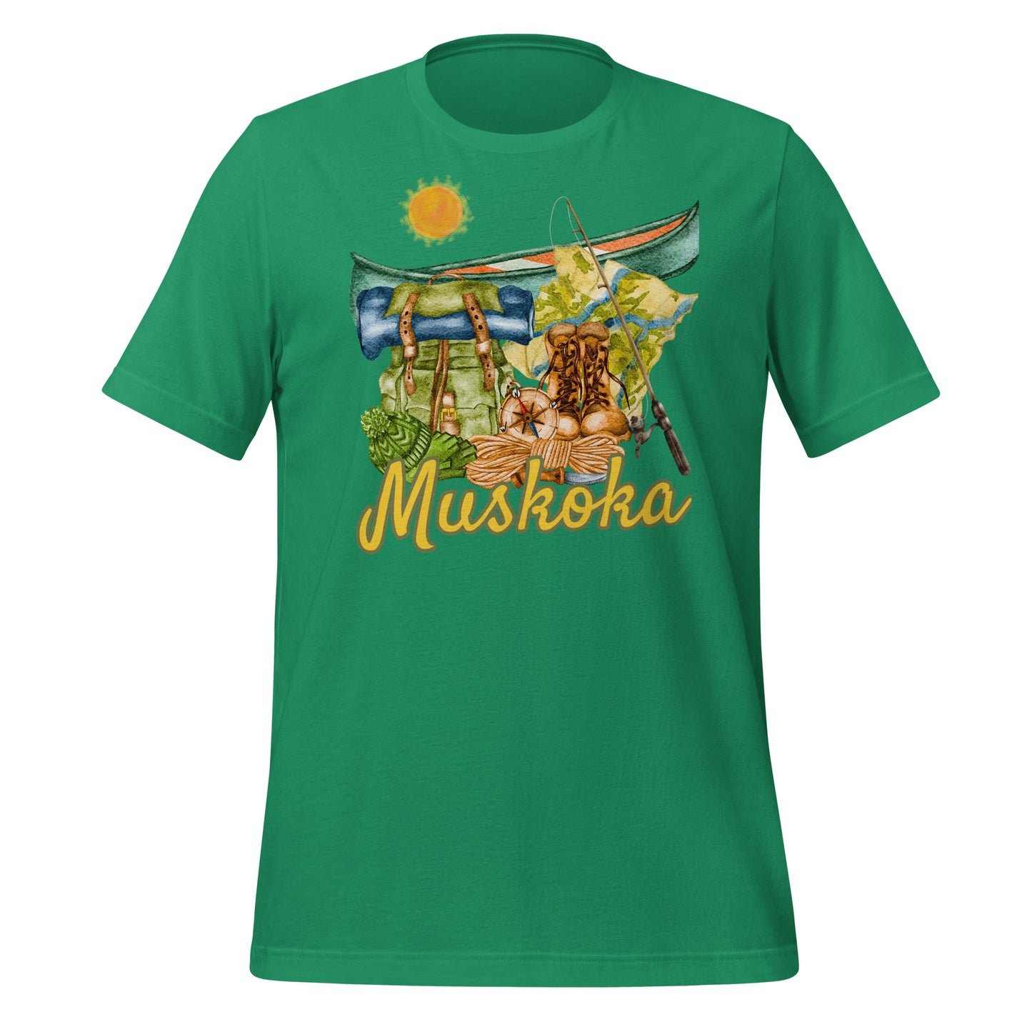 Muskoka Painted Canoe Scene - Unisex t-shirt