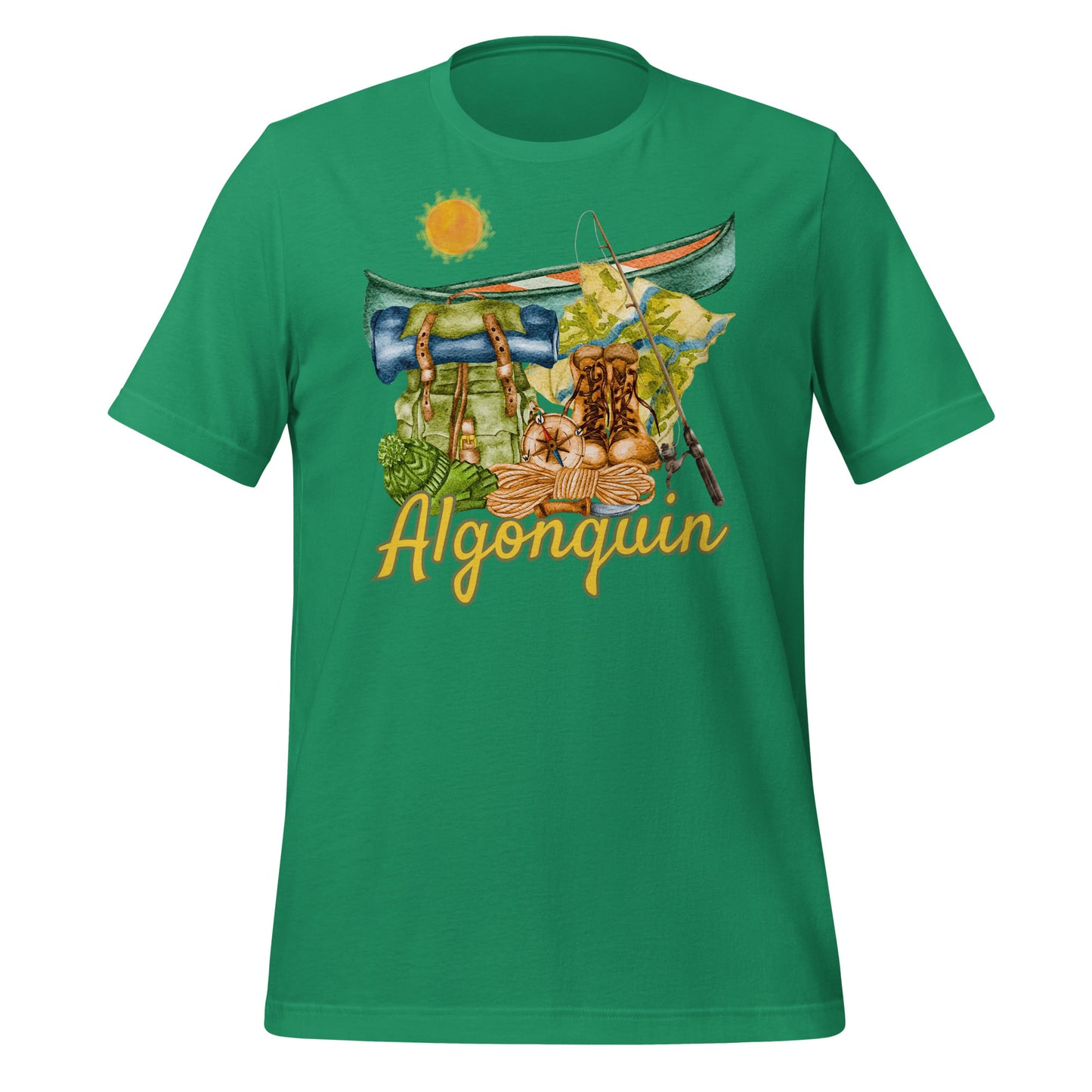 Algonquin Painted Canoe Scene - Unisex t-shirt